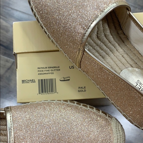 MICHAEL KORS MATHILDE ESPADRILLE PIXIE FINE GLITTE - Picture 11 of 16